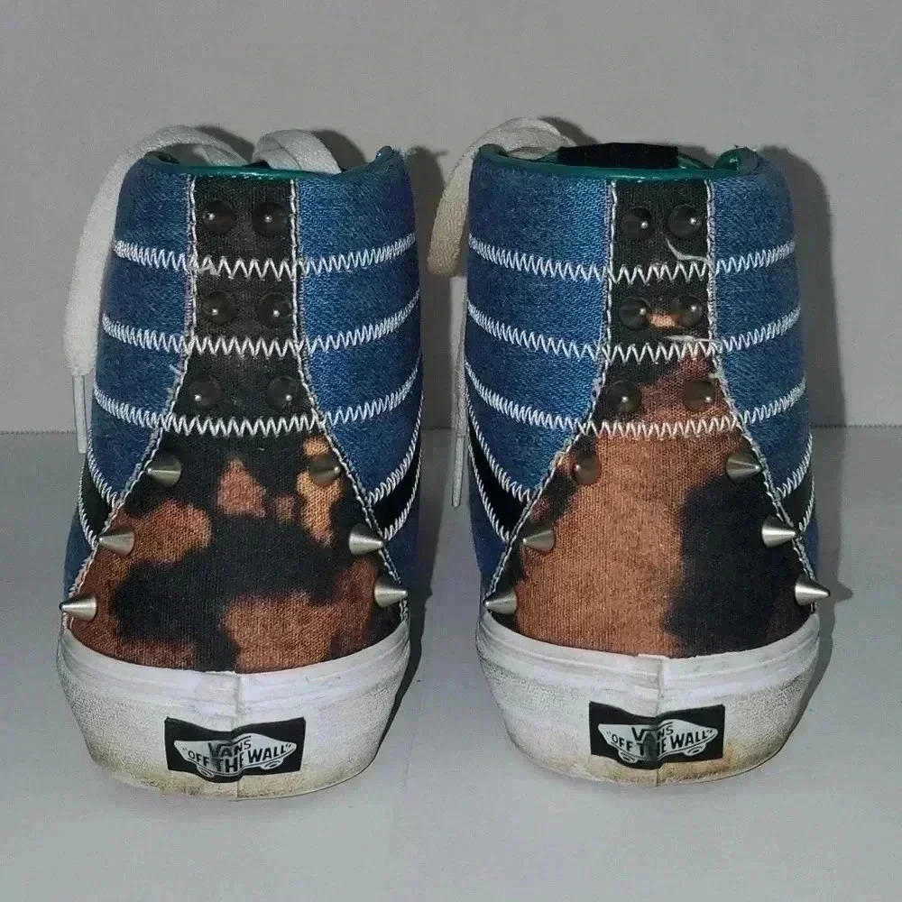 Vans SK8-HI Tartan Daze Multi Plaid Spike Sneakers Men's Size 7.5 Women's Size 9 - Picture 4 of 13